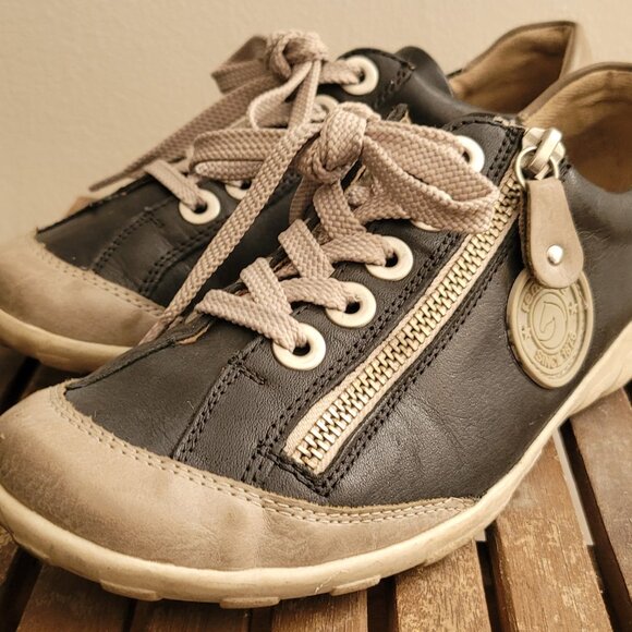 Remonte Women's Casual Sneaker in Black and Cream Sized 5.5 US / 36 UK - Picture 4 of 7